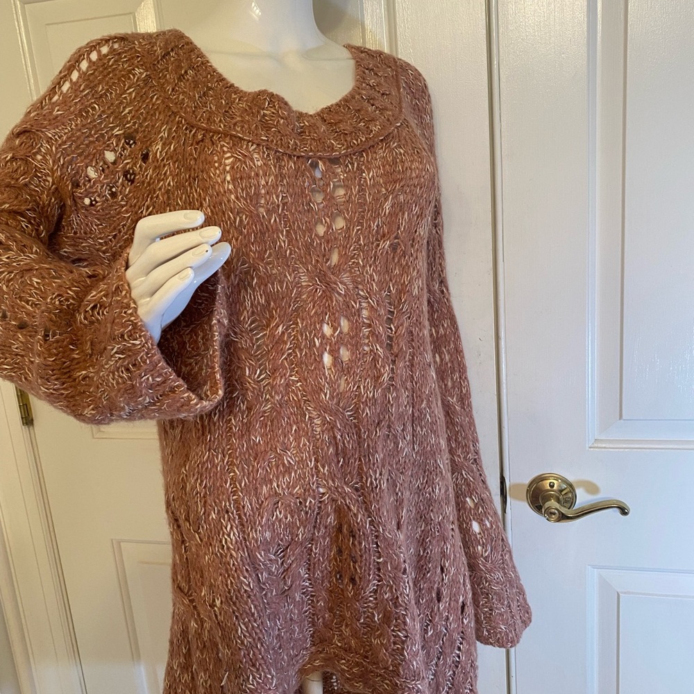 Free People Women's Knit Sweater - Pink Size L